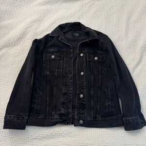 Abercrombie 100% cotton black denim jacket